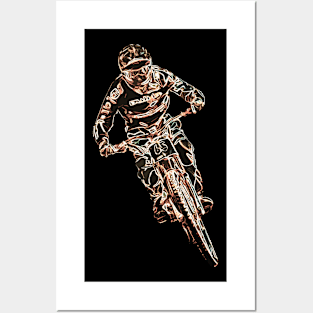 mtb downhill Posters and Art